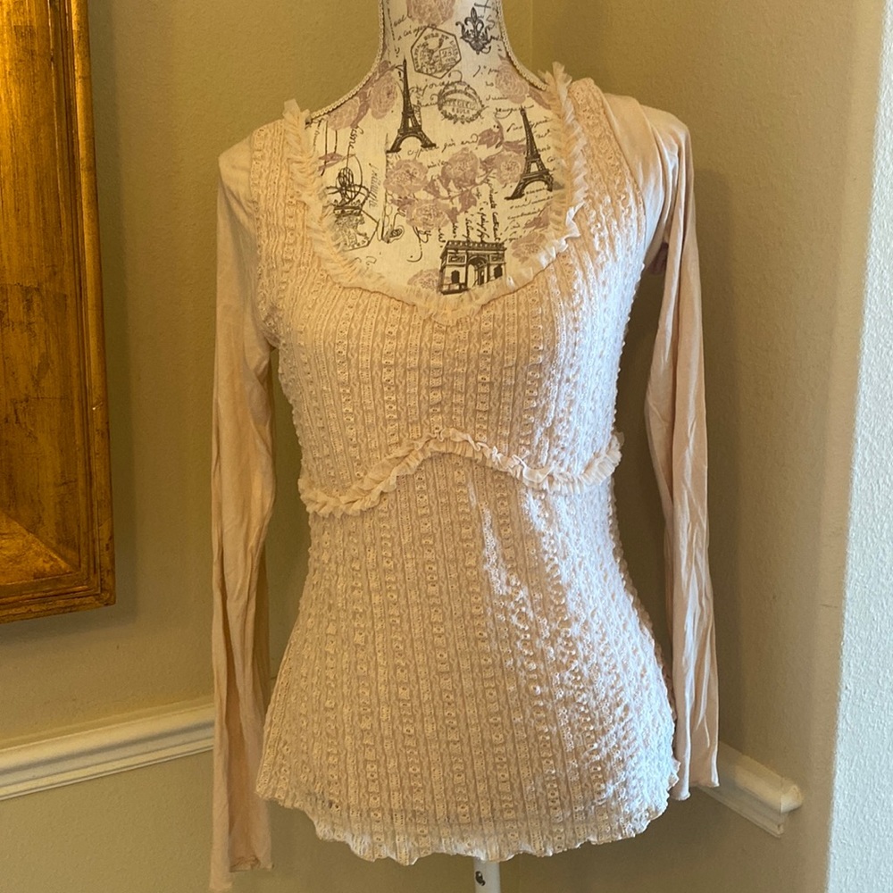 Anthropologie Lulu lame top